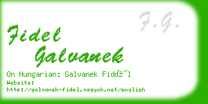 fidel galvanek business card